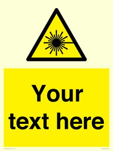 Custom Laser Hazard Sign